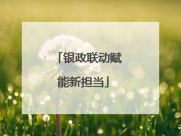 银政联动赋能新担当