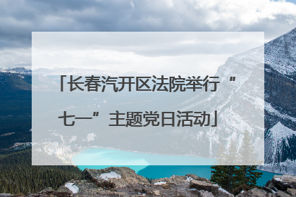 长春汽开区法院举行“七一”主题党日活动