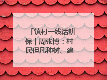 镇村一线话耕保｜周张博：村民但凡种树、建棚、盖房，都要向街道报批