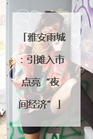 雅安雨城：引摊入市 点亮“夜间经济”