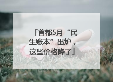 首都5月“民生账本”出炉，这些价格降了