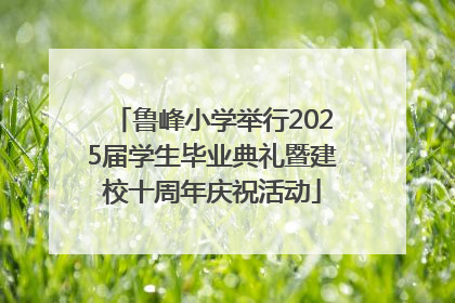 鲁峰小学举行2025届学生毕业典礼暨建校十周年庆祝活动