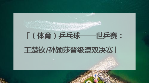 （体育）乒乓球——世乒赛：王楚钦/孙颖莎晋级混双决赛
