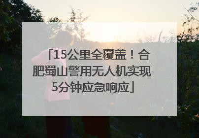 15公里全覆盖！合肥蜀山警用无人机实现5分钟应急响应