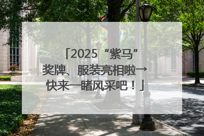 2025“紫马”奖牌、服装亮相啦→快来一睹风采吧！