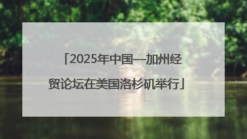 2025年中国—加州经贸论坛在美国洛杉矶举行