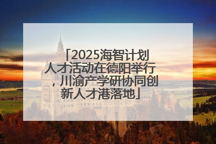 2025海智计划人才活动在德阳举行，川渝产学研协同创新人才港落地