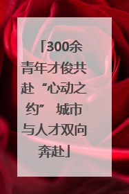 300余青年才俊共赴“心动之约” 城市与人才双向奔赴