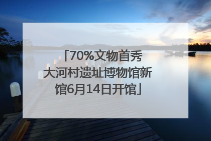 70%文物首秀 大河村遗址博物馆新馆6月14日开馆